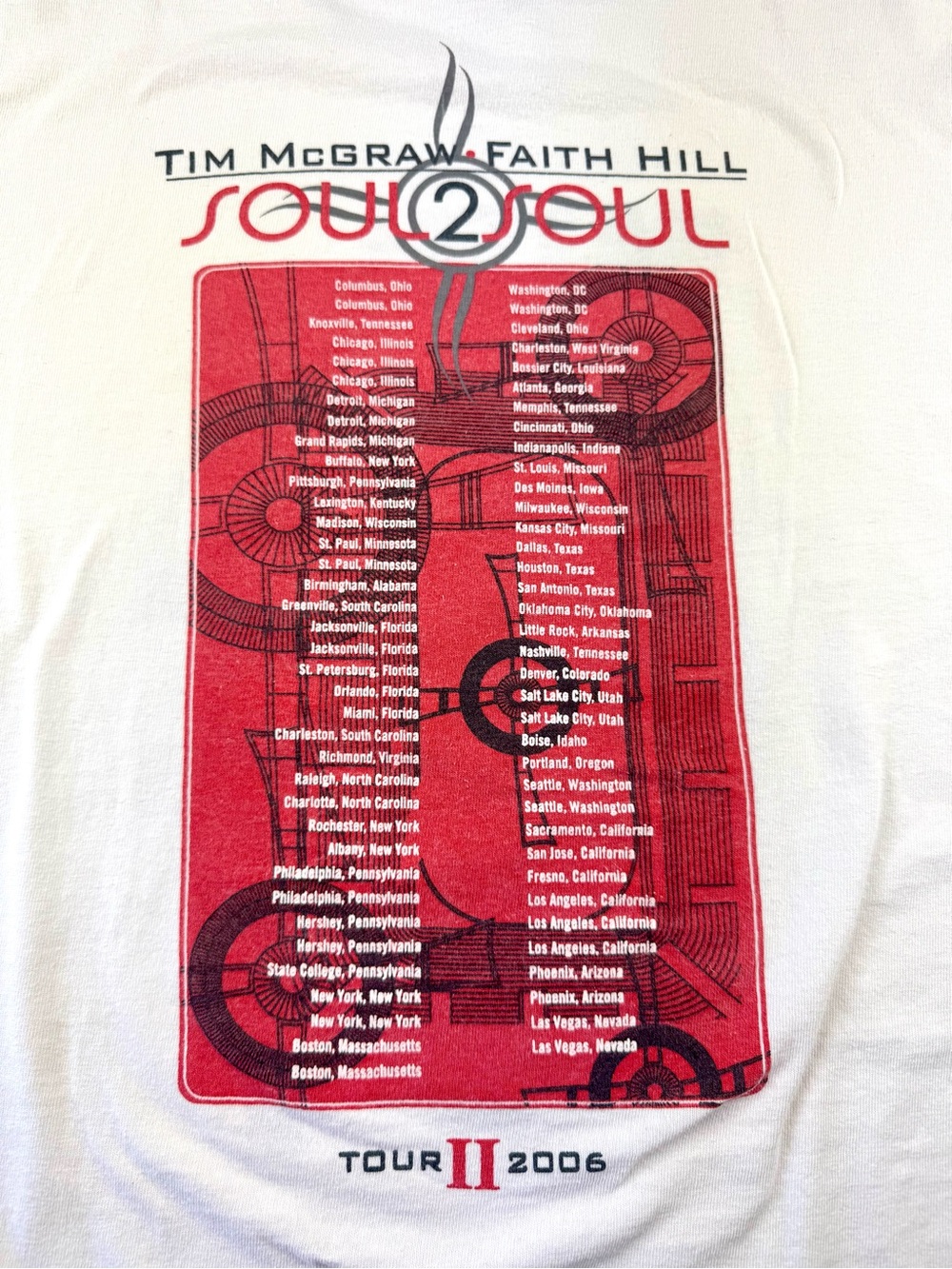 Vintage 2006 Faith Hill Tim McGraw Soul 2 Tour Tee T Shirt Country Music Band - Picture 6 of 11